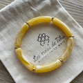 Bracelet élastique tendance perles incurvées modèle Ata
