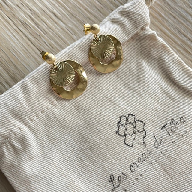 Boucles d'oreilles en acier inoxydable  modèle Éclipse