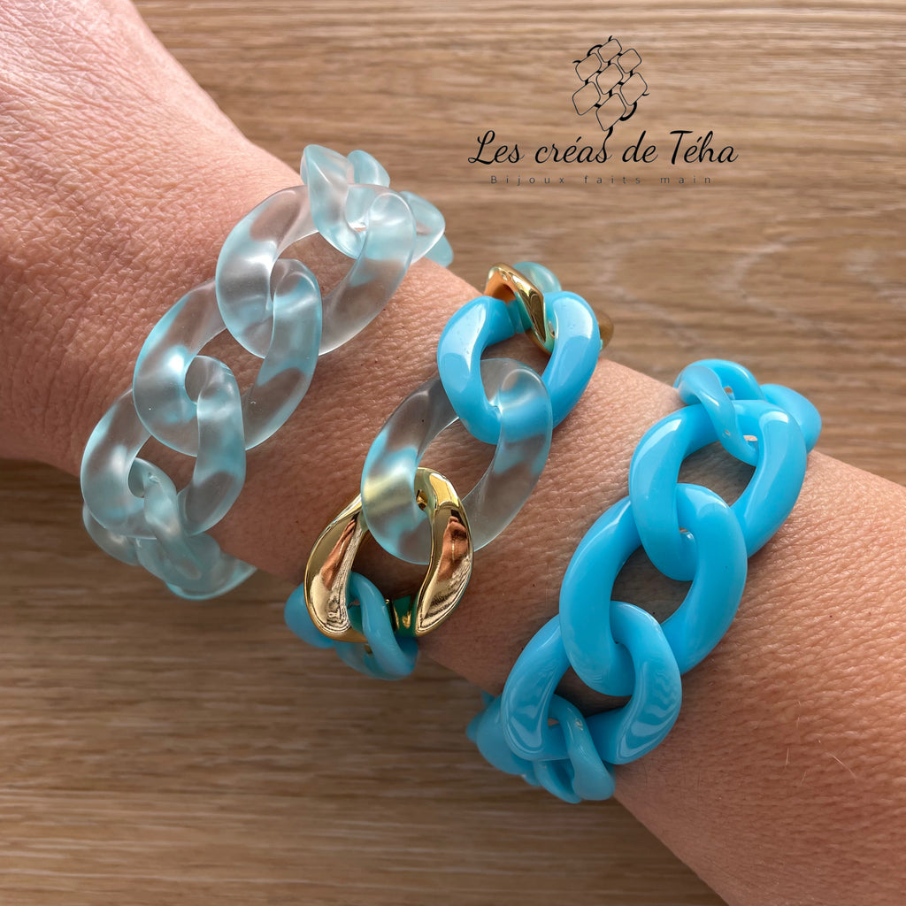 Bracelet tendance grosses mailles modèle Ohéa