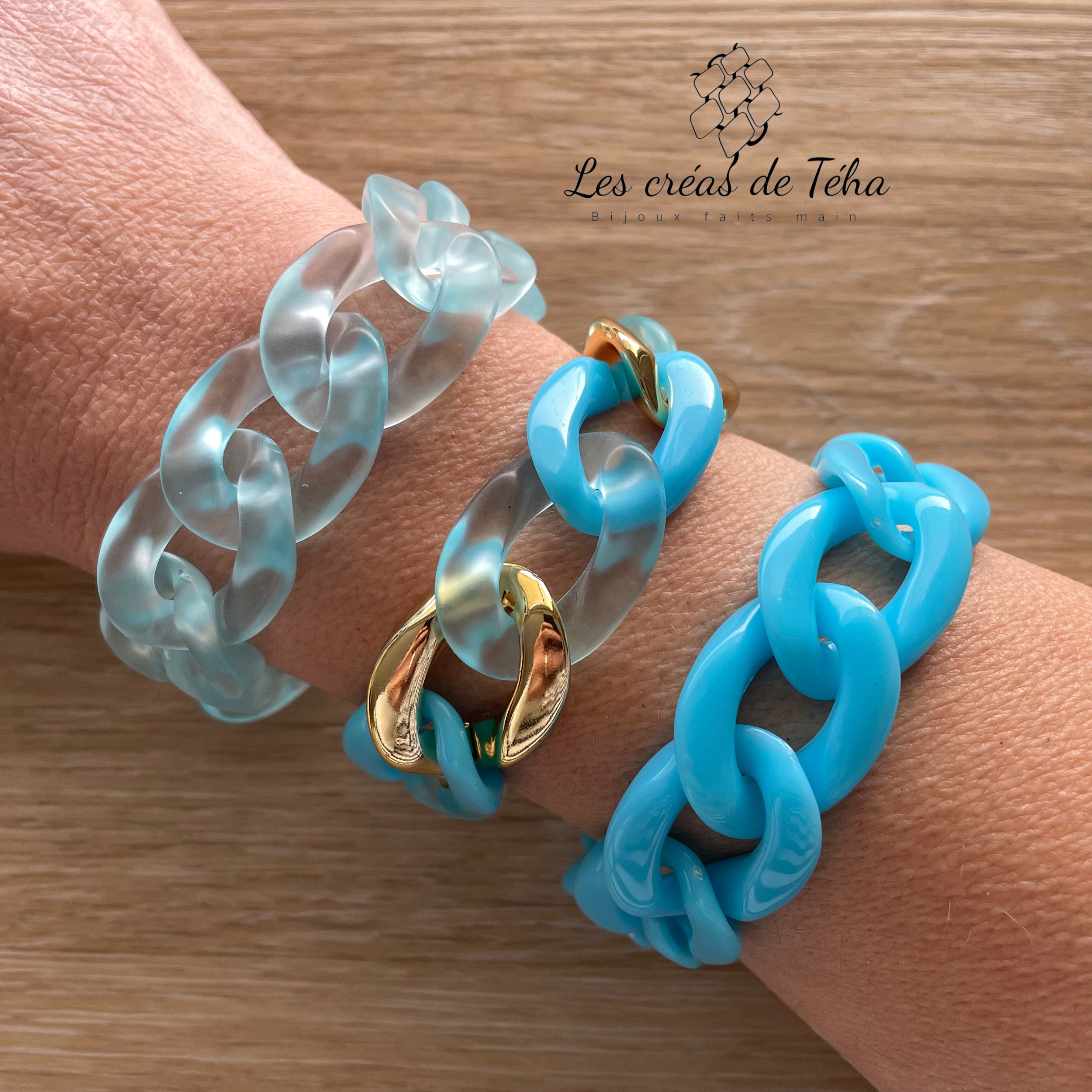 Bracelet tendance grosses mailles modèle Ohéa
