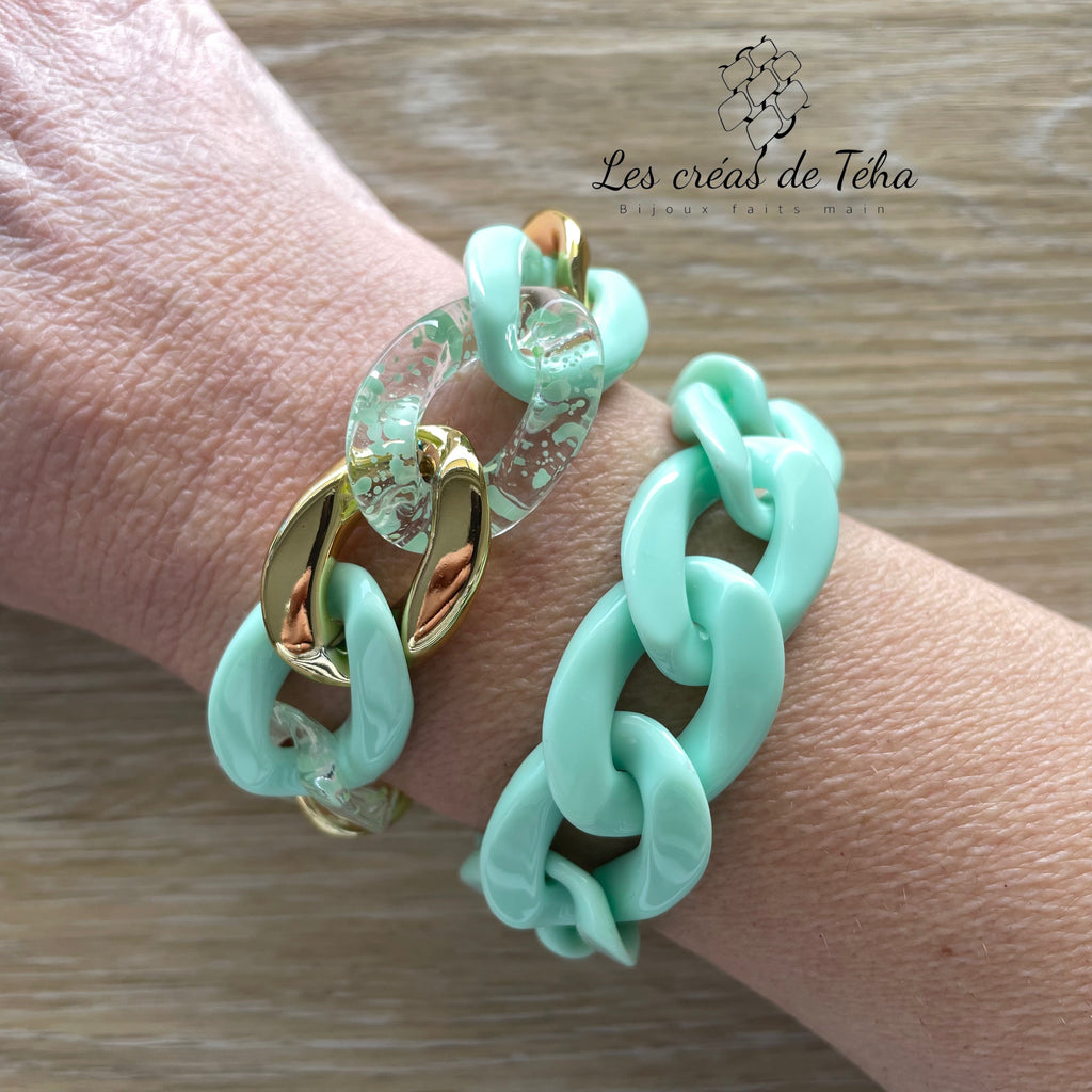 Bracelet tendance grosses mailles modèle Ohéa