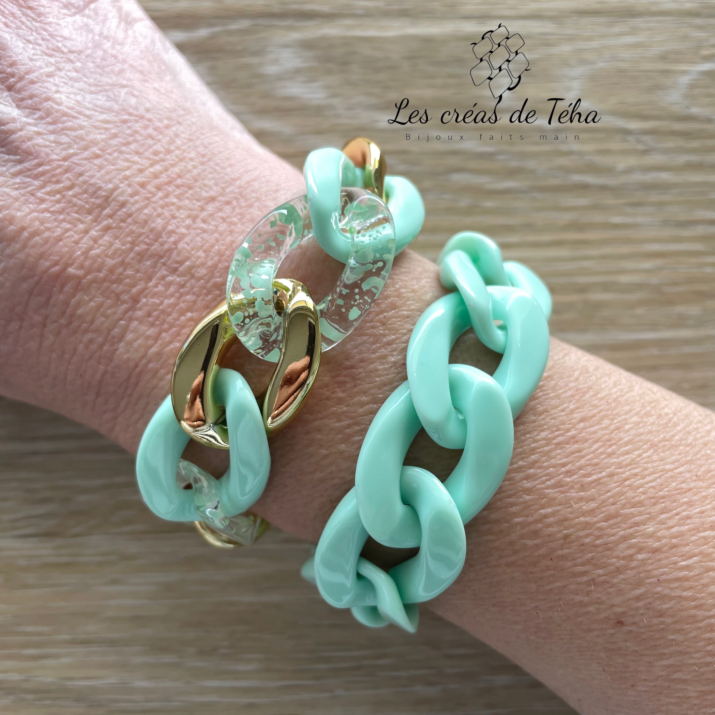 Bracelet tendance grosses mailles modèle Ohéa