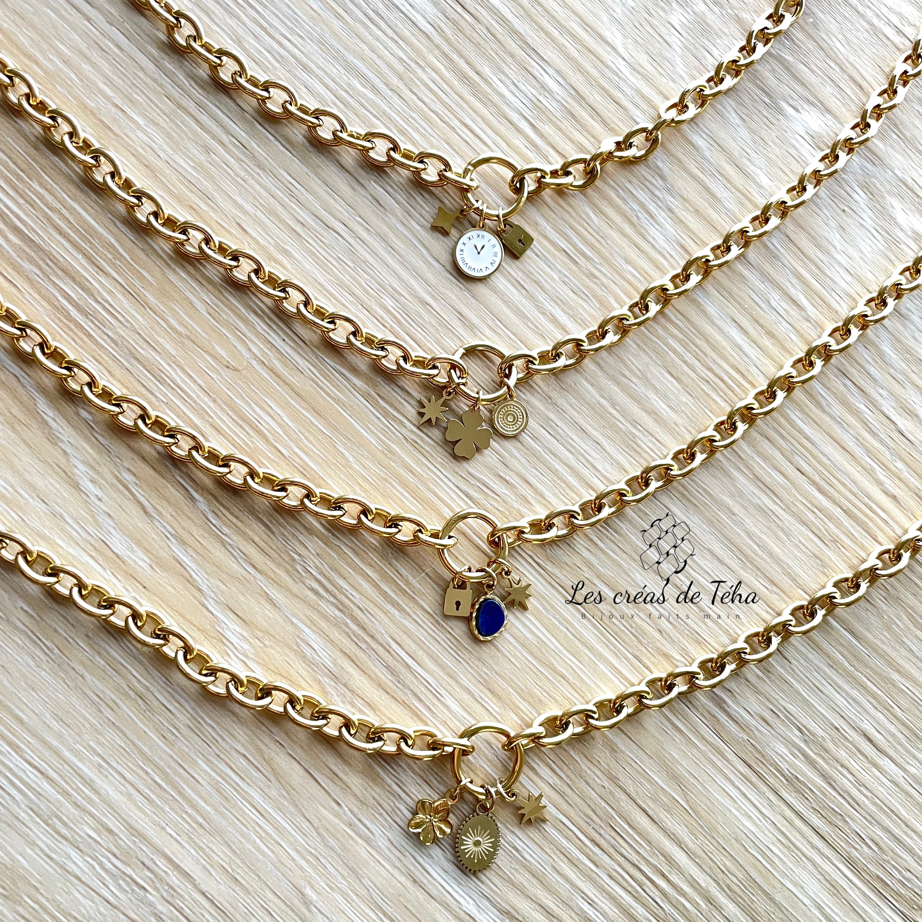Collier en acier inoxydable  modèle Aurea