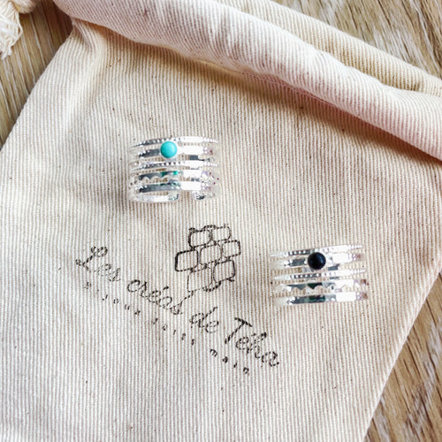 Bague en plaqué argent  modèle Tao'a