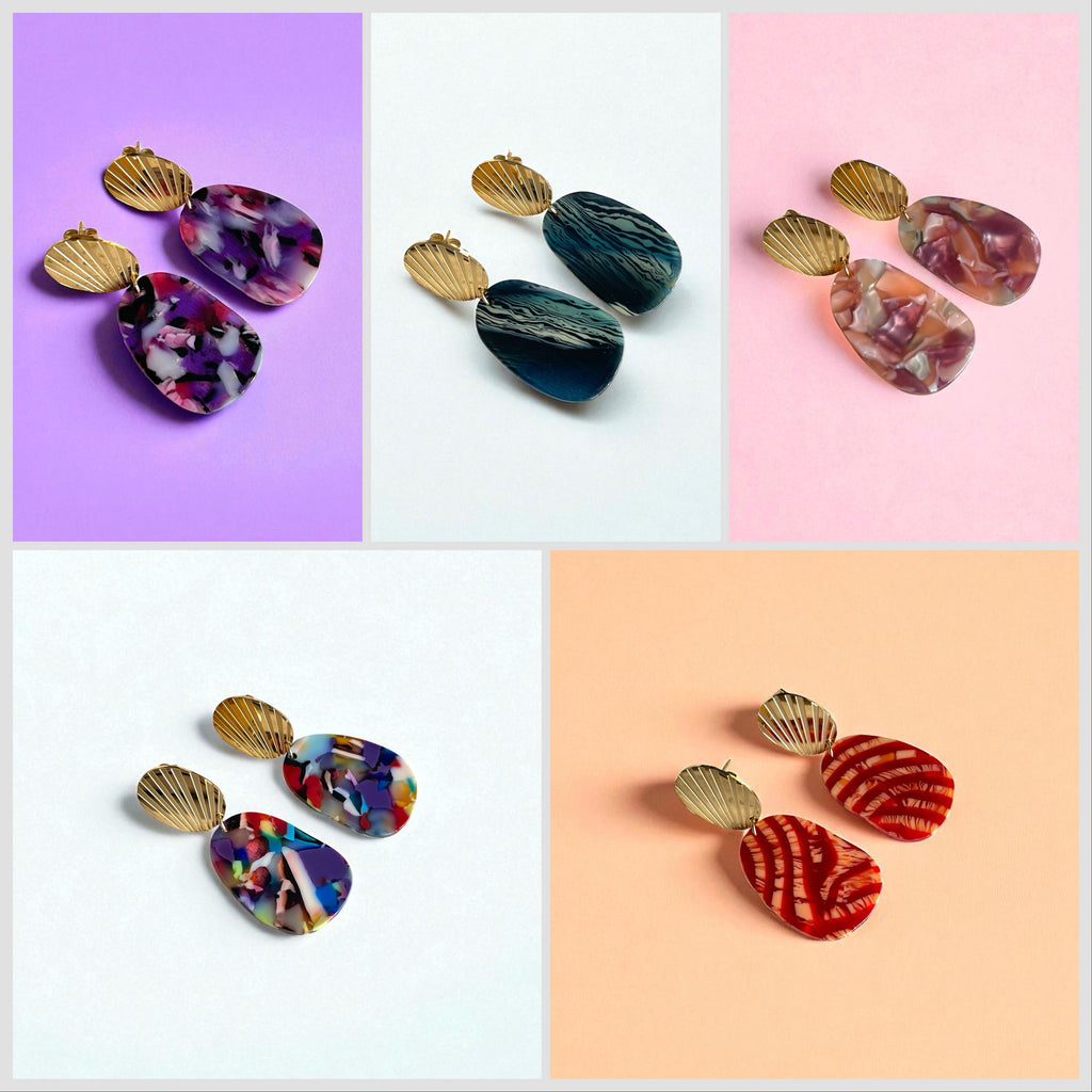 Boucles d’oreilles en  acier inoxydable modèle Māpura