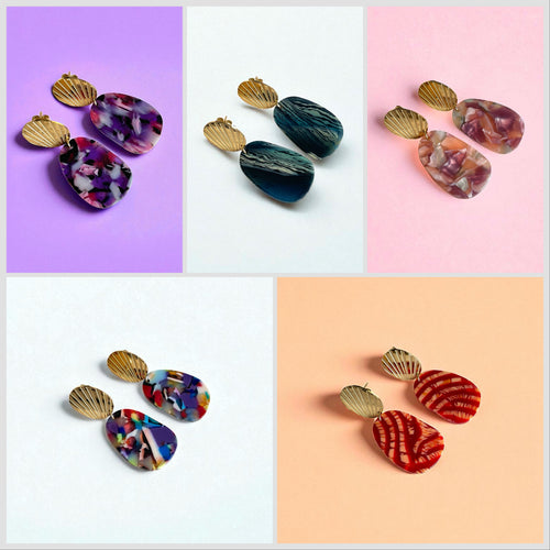 Boucles d’oreilles en  acier inoxydable modèle Māpura