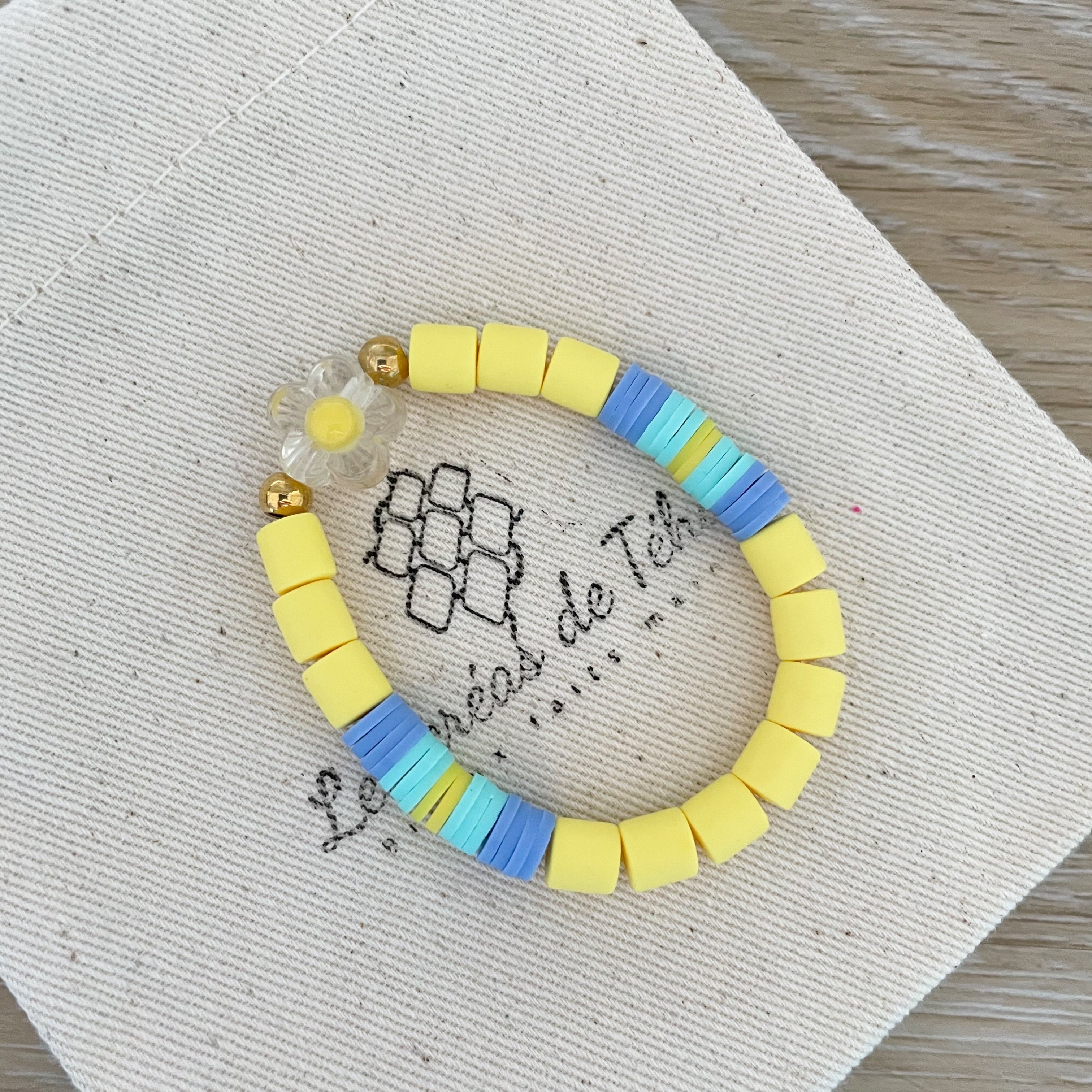 Bracelet enfant,  élastique en perles polymère modèle Candy