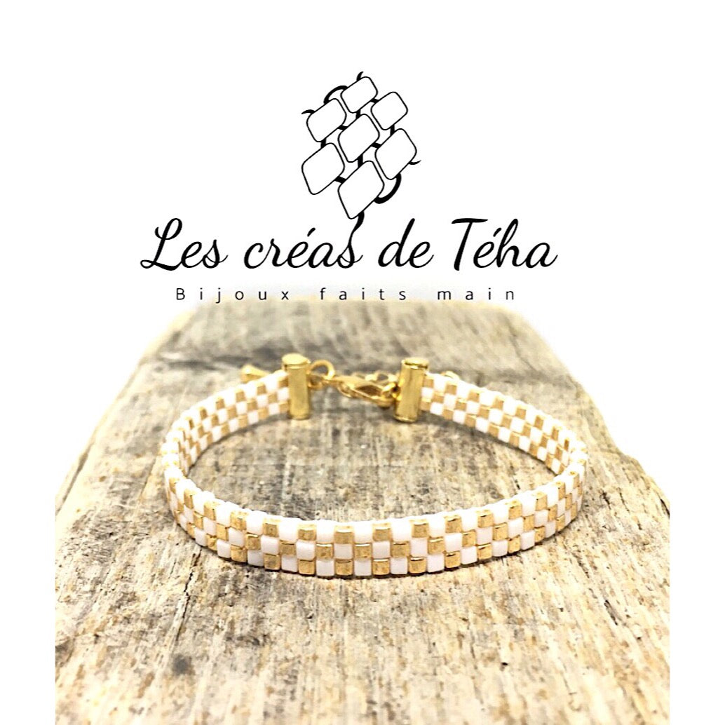 Bracelet modèle Moere en perles de verre japonaises