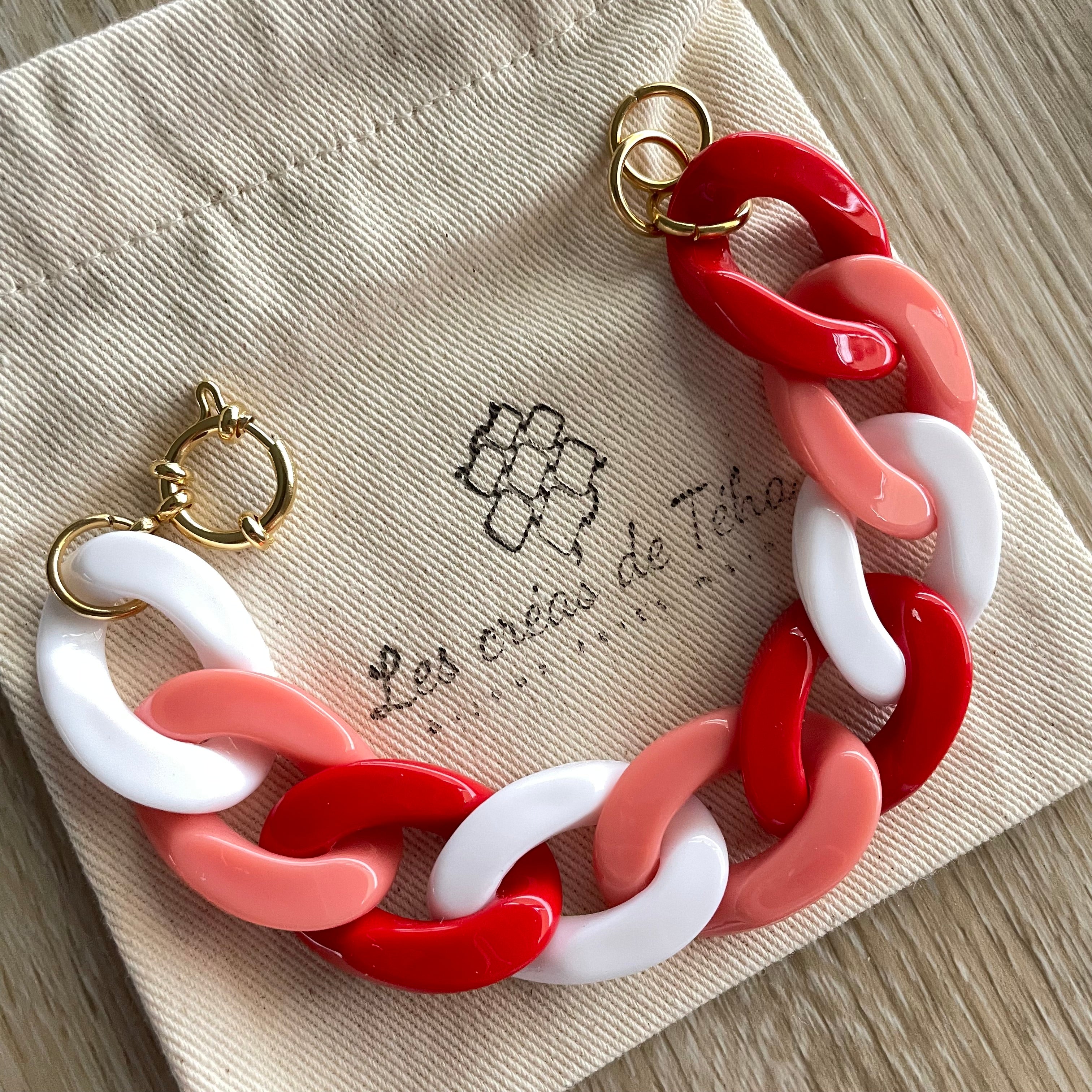 Bracelet tendance grosses mailles rmodèle Ohéa
