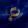 Bague en acier inoxydable et plaqué or  modèle Eye