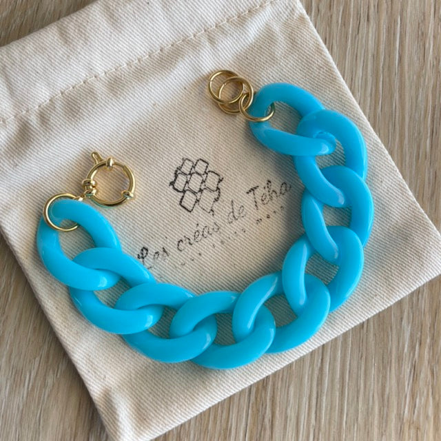 Bracelet tendance en grosses mailles taille M modèle Ohéa