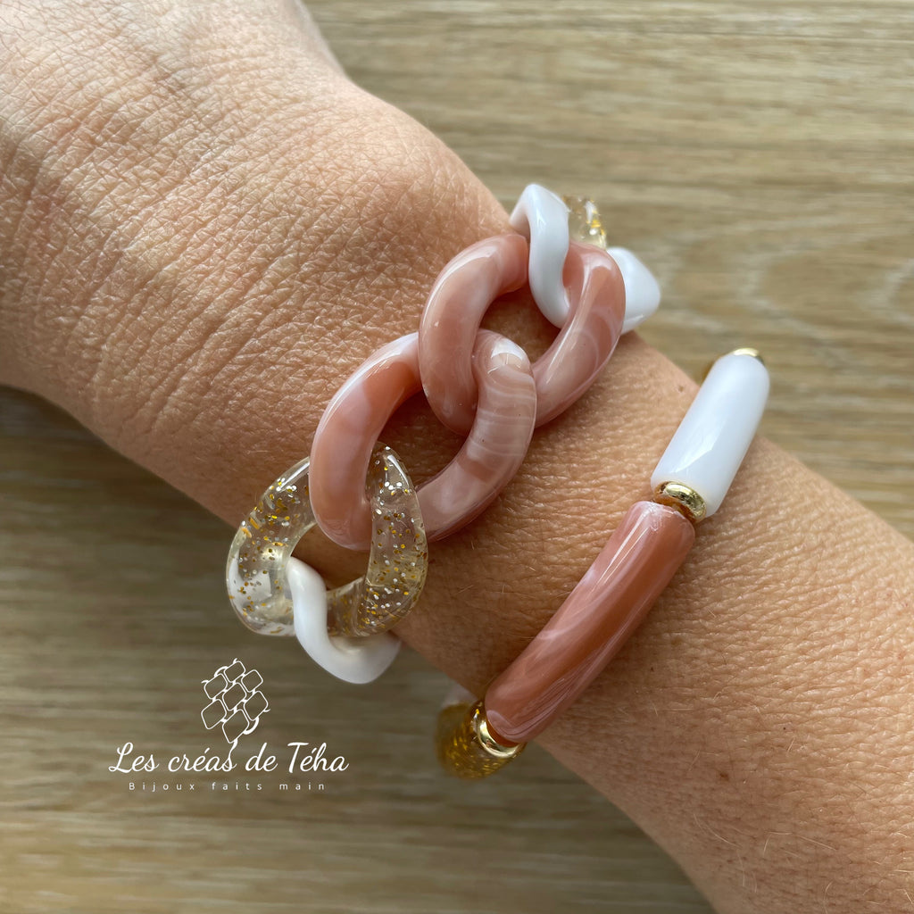 Bracelet tendance grosses mailles modèle Ohéa