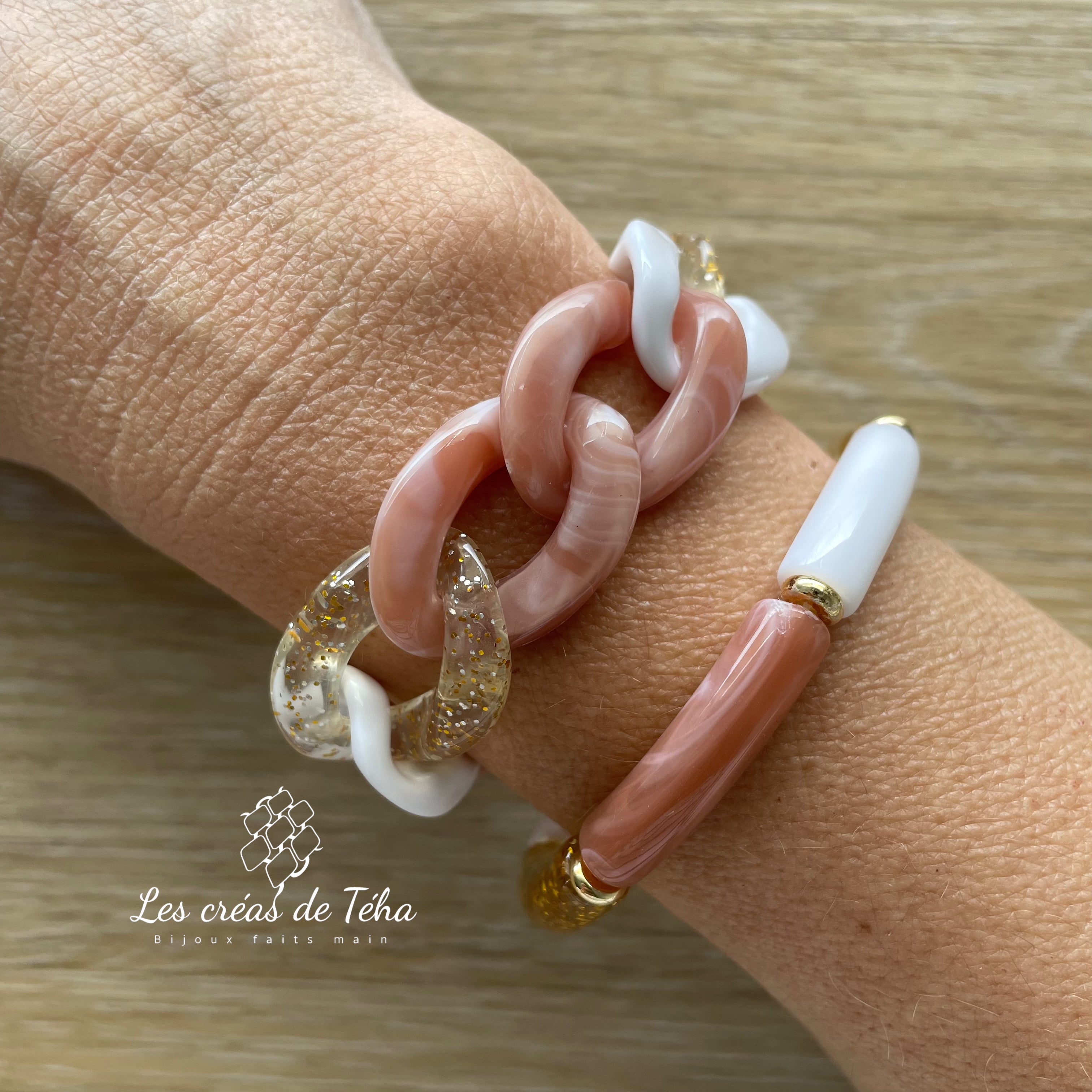 Bracelet tendance grosses mailles modèle Ohéa