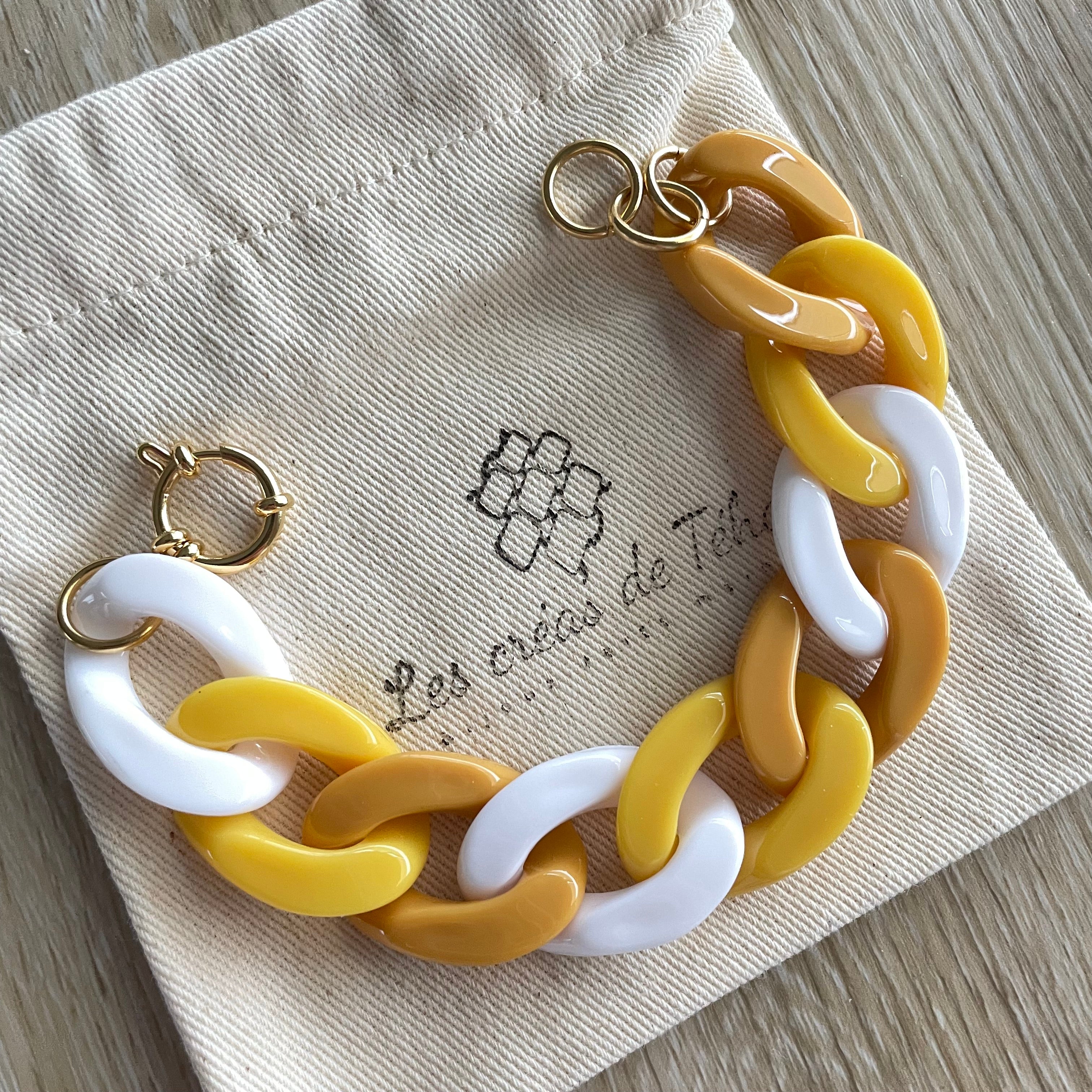 Bracelet tendance grosses mailles rmodèle Ohéa