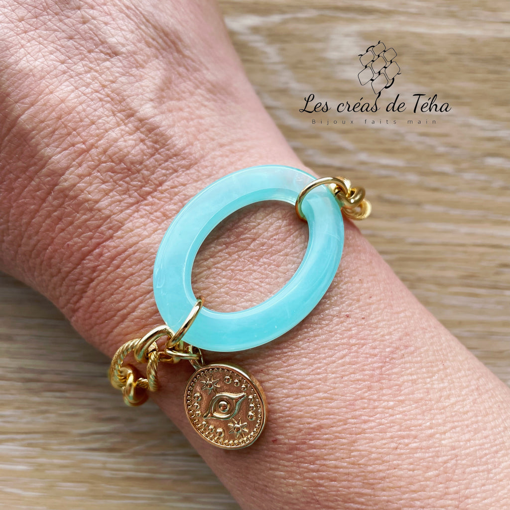 Bracelet tendance acier inoxydable modèle Āuri