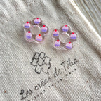 Pampilles fleurs en résine modèle Gourmandise