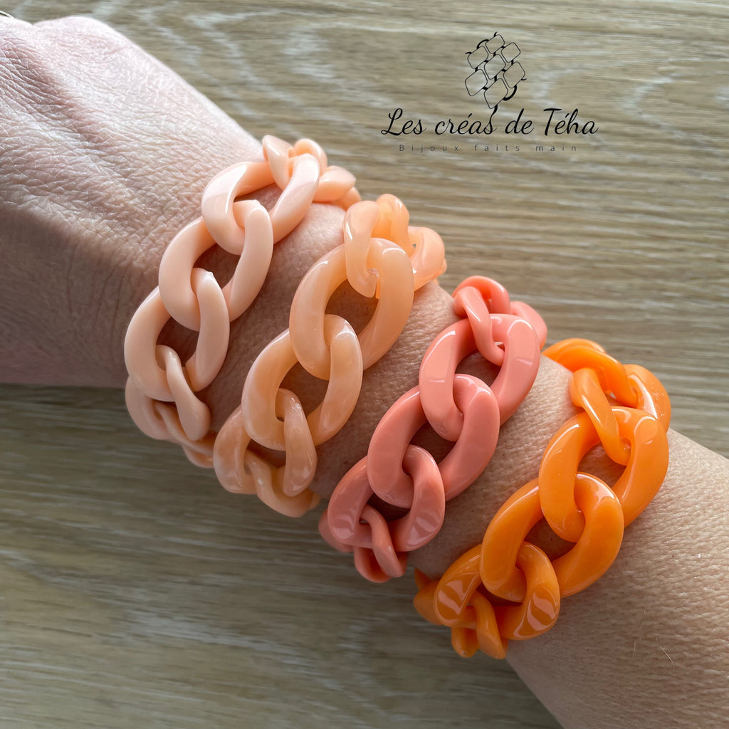Bracelet tendance grosses mailles modèle Ohéa