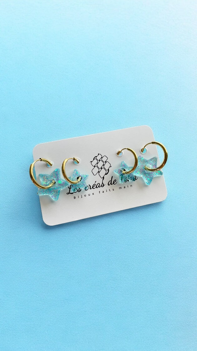 Box créoles avec breloque étoiles Matchy Matchy