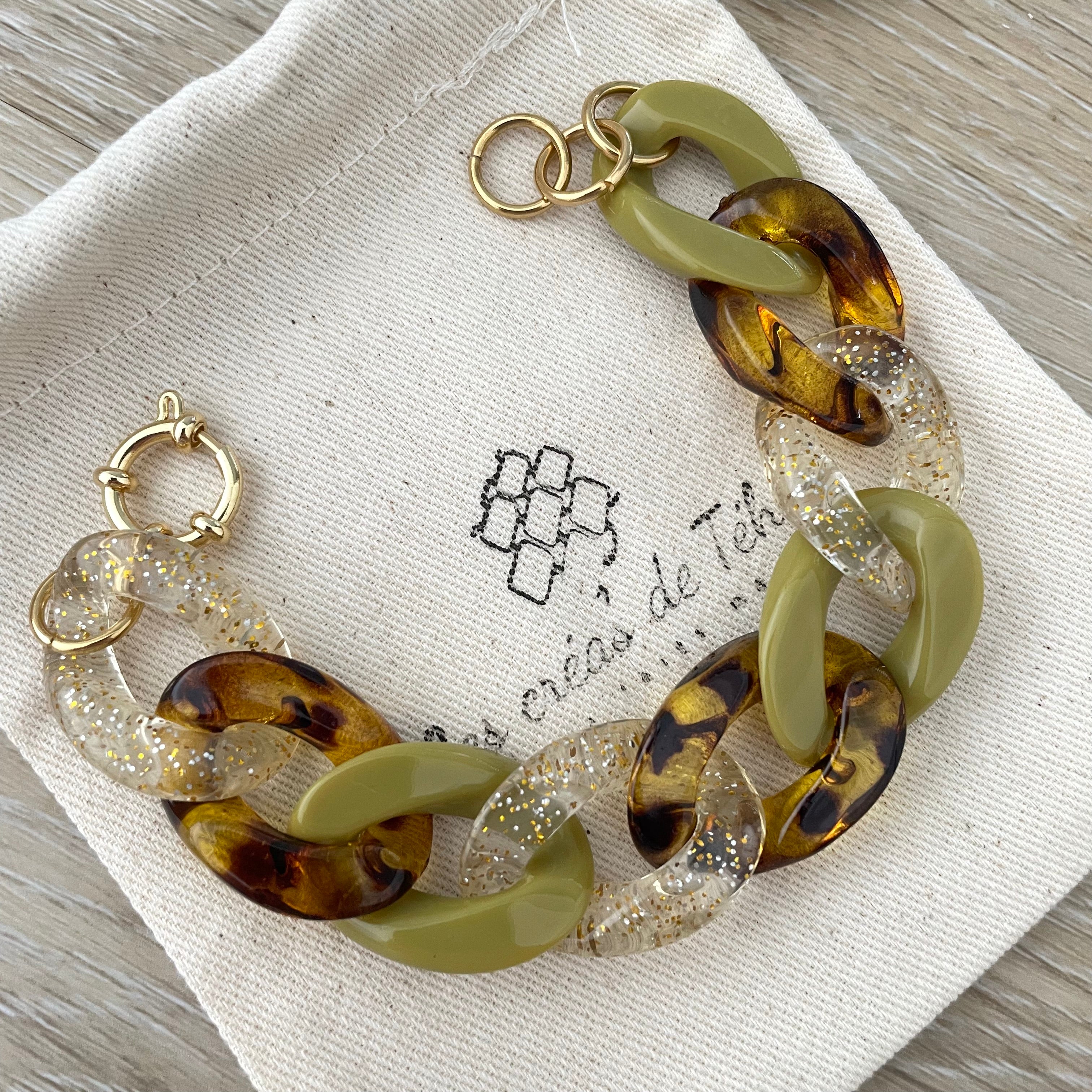 Bracelet tendance grosses mailles modèle Ohéa