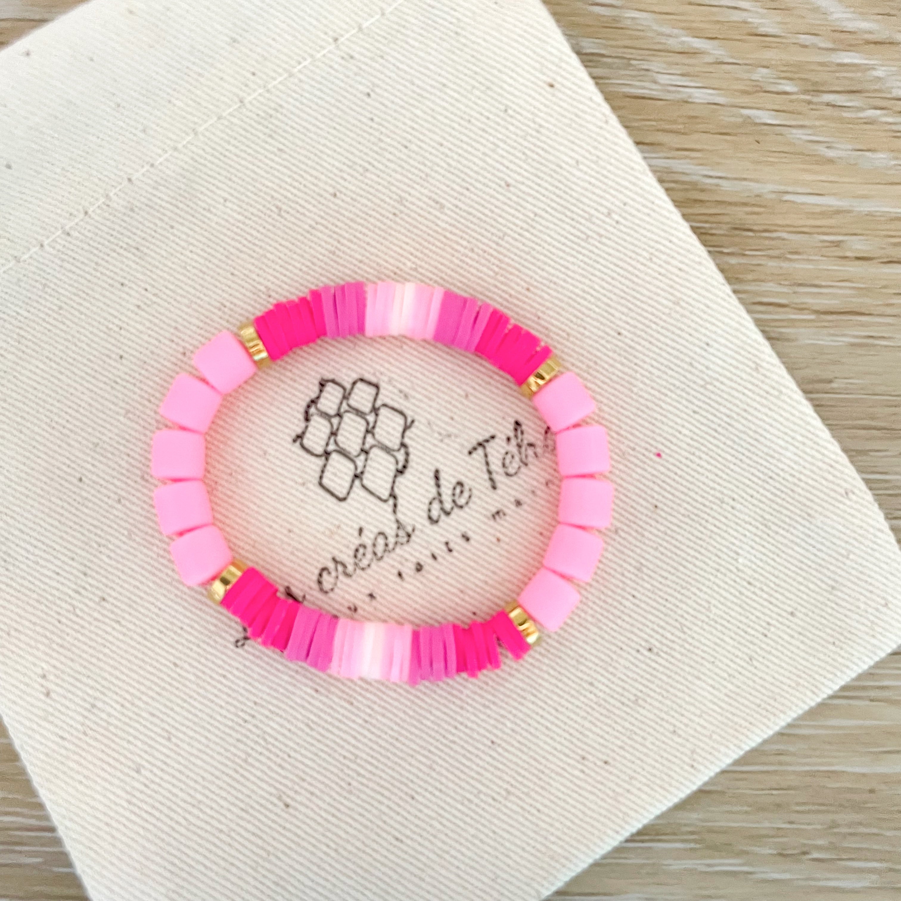 Bracelet enfant, élastique en perles polymère modèle Candy