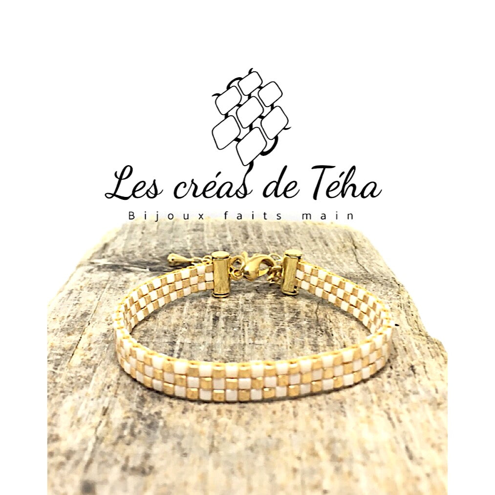 Bracelet modèle Moere en perles de verre japonaises