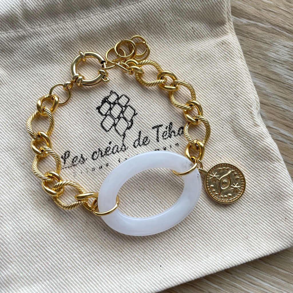 Bracelet tendance acier inoxydable modèle Āuri
