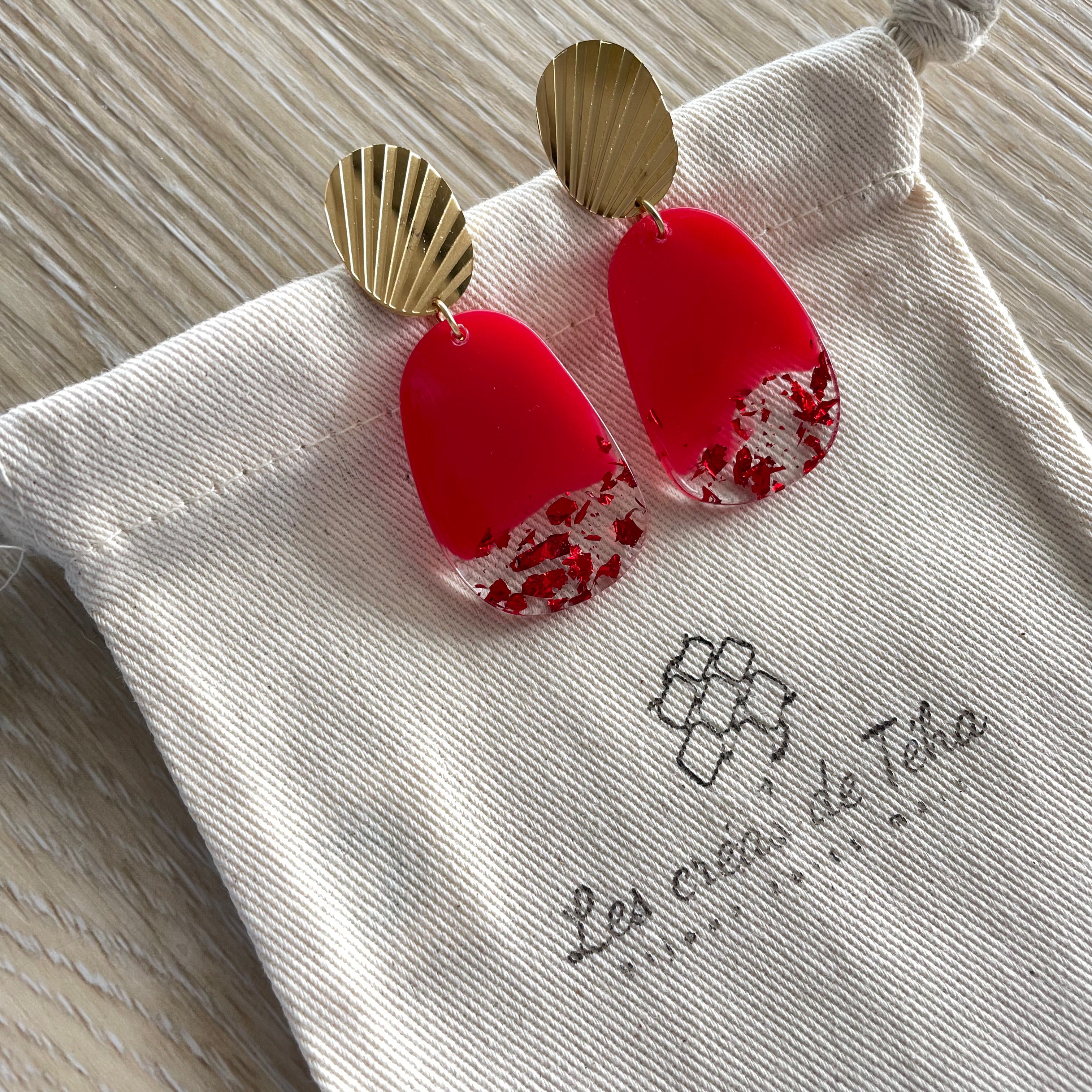 Boucles d’oreilles en  acier inoxydable modèle Māpura