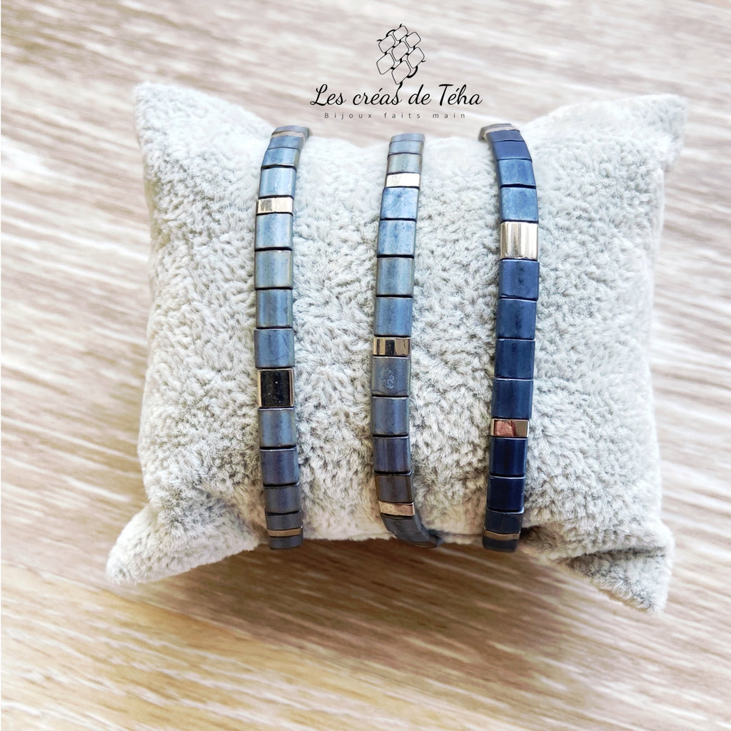 Bracelet homme modèle Huira en perles de verre et cordon