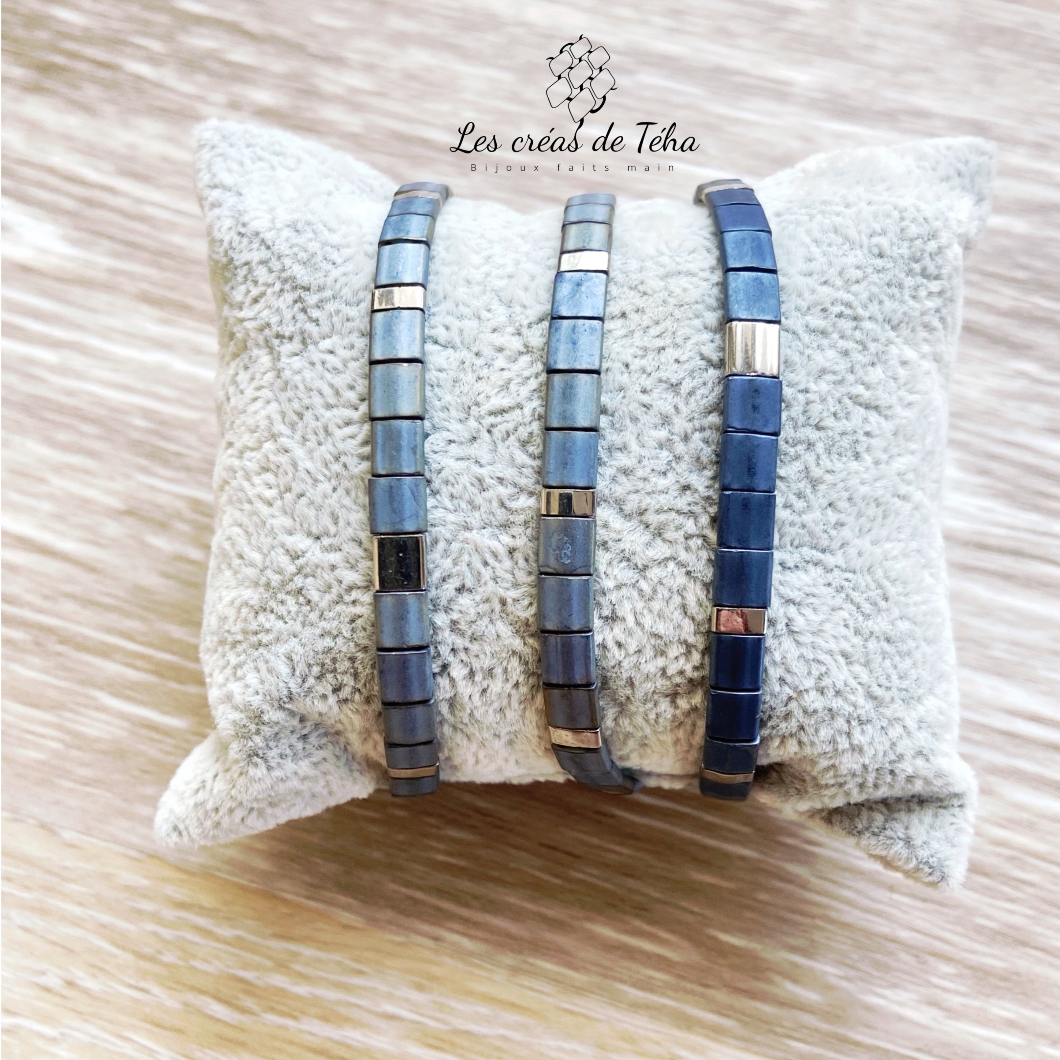 Bracelet homme modèle Huira en perles de verre et cordon
