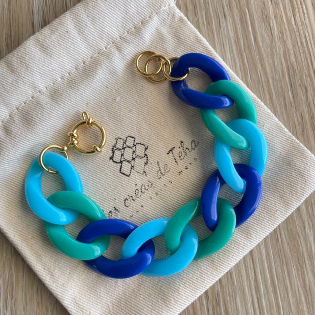 Bracelet tendance en grosses mailles taille M modèle Ohéa
