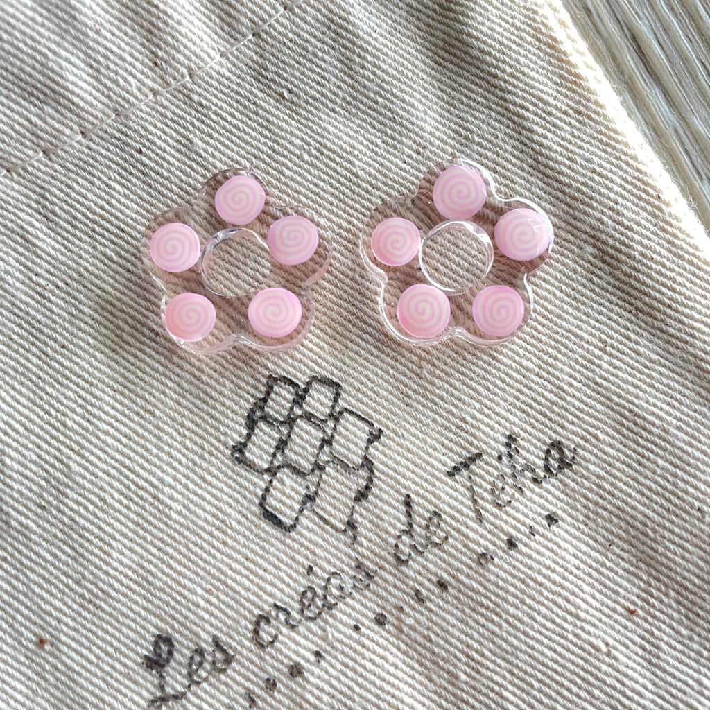 Pampilles fleurs en résine modèle Gourmandise