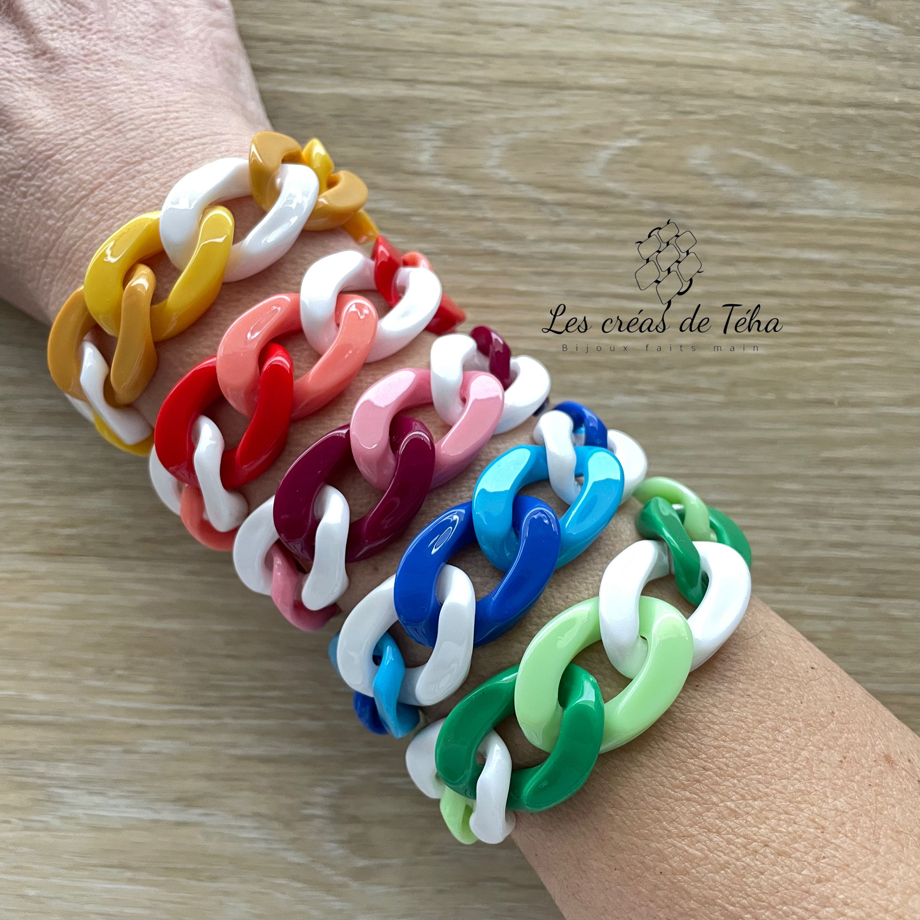 Bracelet tendance grosses mailles rmodèle Ohéa