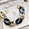 Bracelet tendance grosses mailles en acrylique et acier inoxydable modèle Ohea