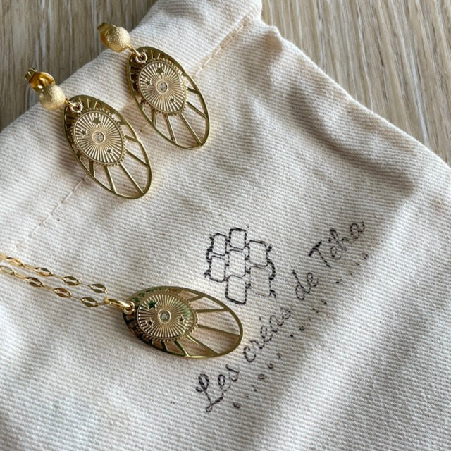 Boucles d'oreilles en acier inoxydable  modèle Aurore