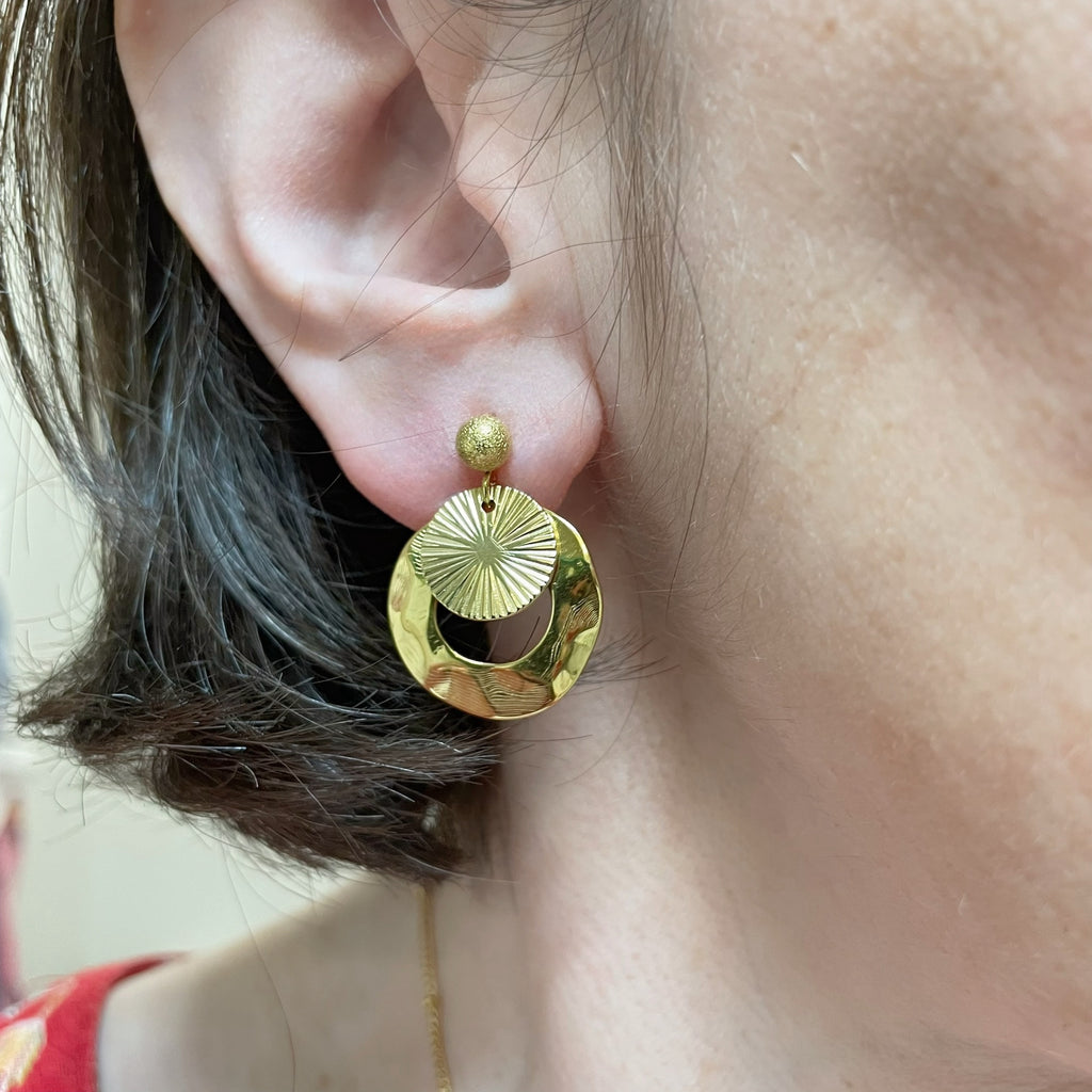 Boucles d'oreilles en acier inoxydable  modèle Éclipse