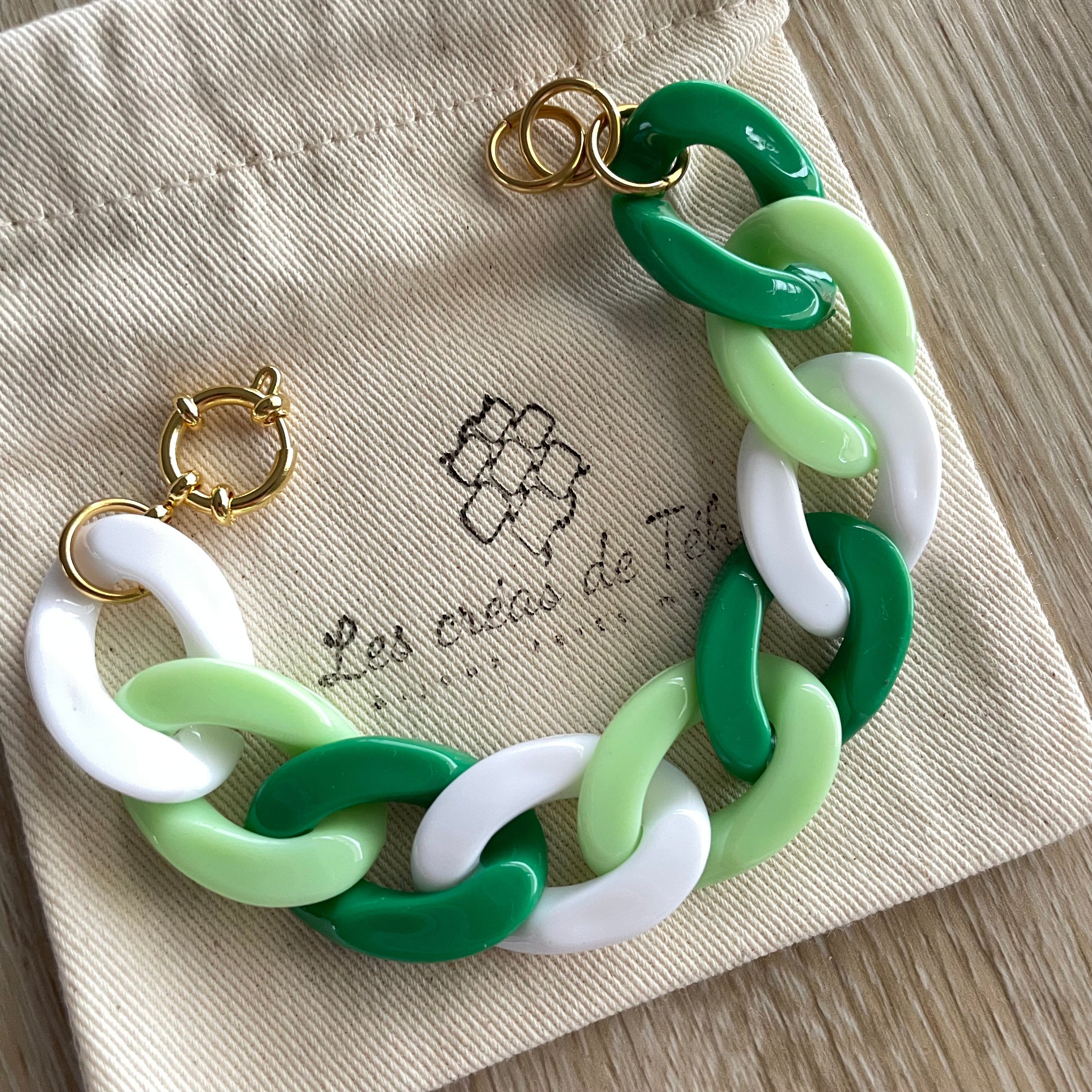Bracelet tendance grosses mailles rmodèle Ohéa
