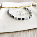 Bracelet en perles de verre et cordon modèle Huira