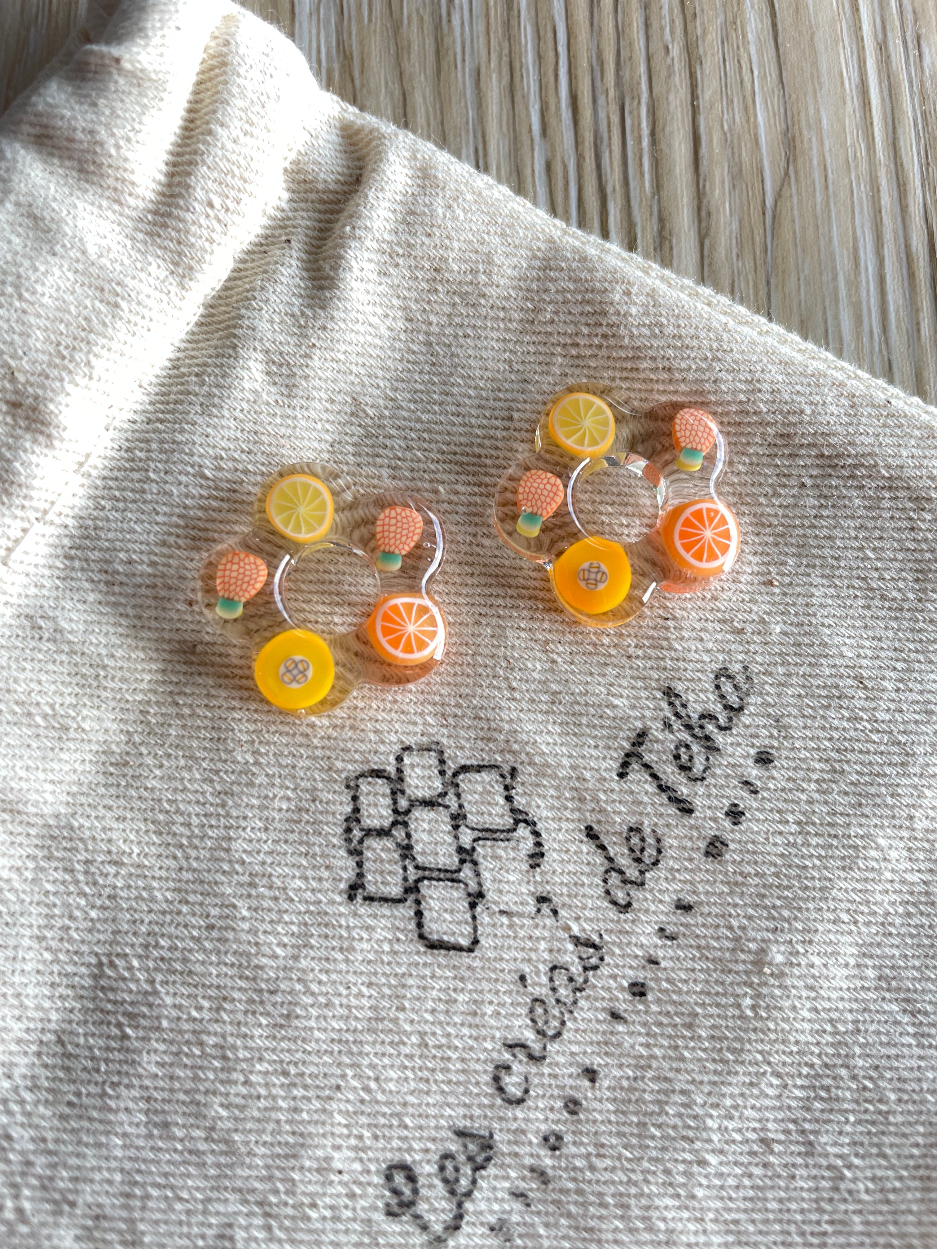 Pampilles fleurs avec ou sans créoles en acier inoxydable modèle Frutti Pop