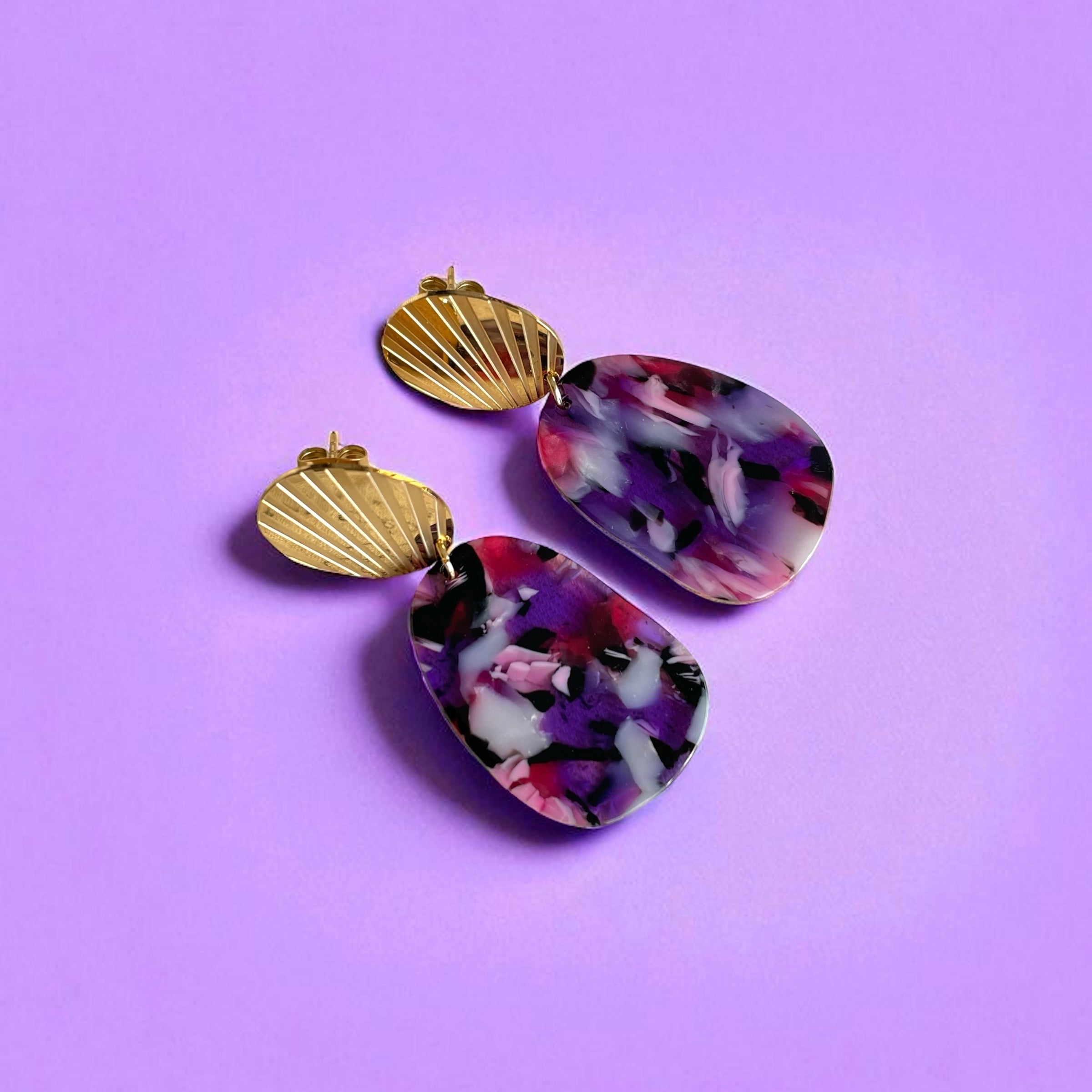 Boucles d’oreilles en  acier inoxydable modèle Māpura