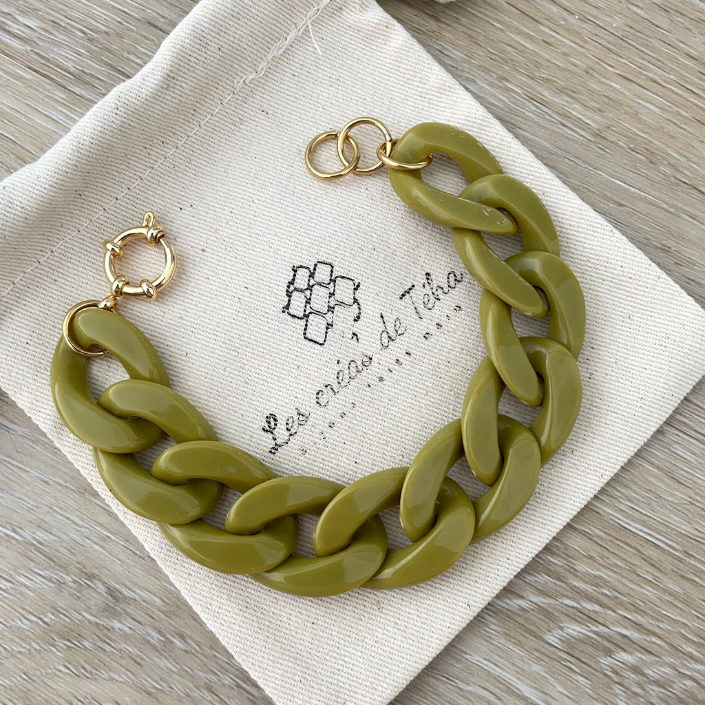 Bracelet tendance grosses mailles modèle Ohéa