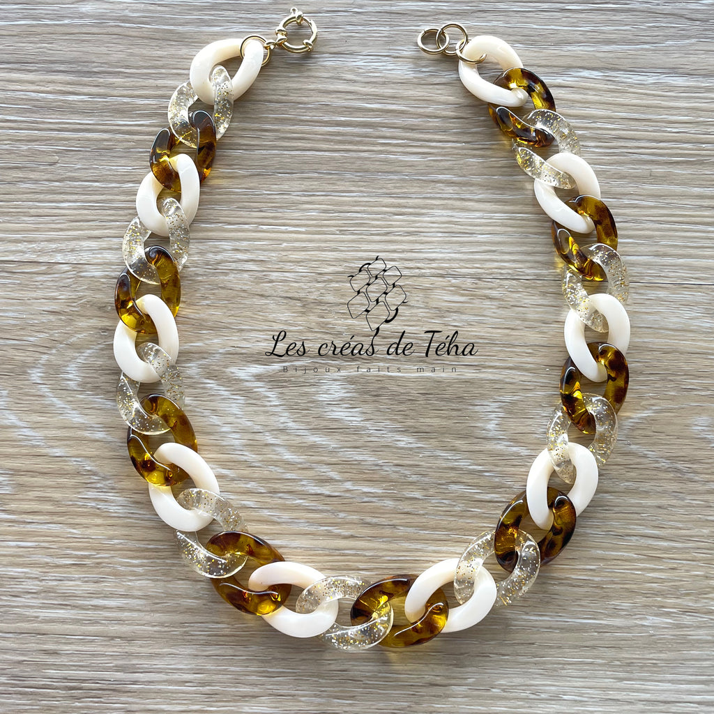 Collier en grosses mailles modèle Ohéa