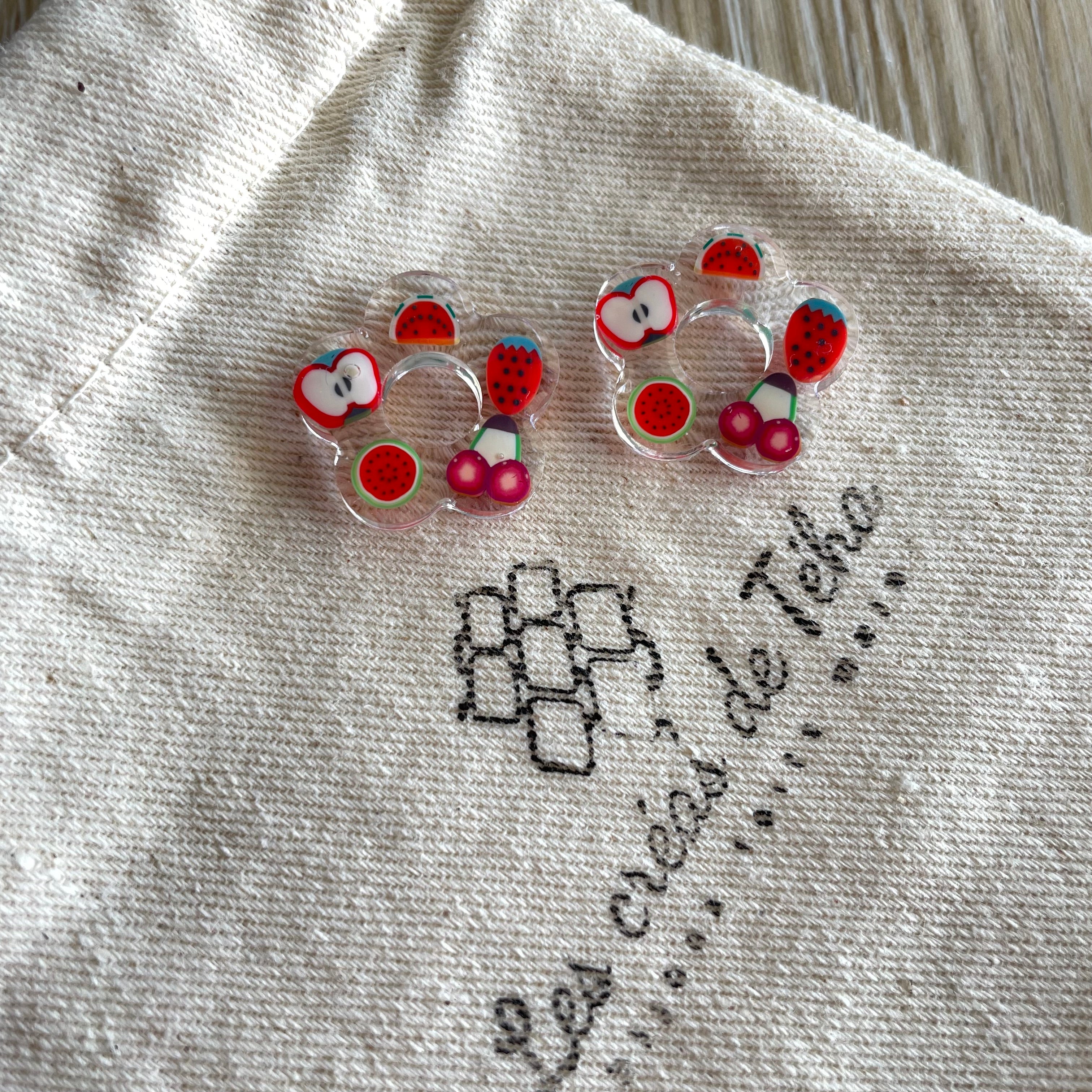Pampilles fleurs avec ou sans créoles en acier inoxydable modèle Frutti Pop