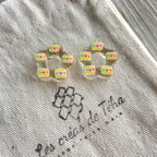 Pampilles fleurs en résine modèle Gourmandise