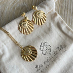 Boucles d'oreilles en acier inoxydable  modèle Coeur solaire