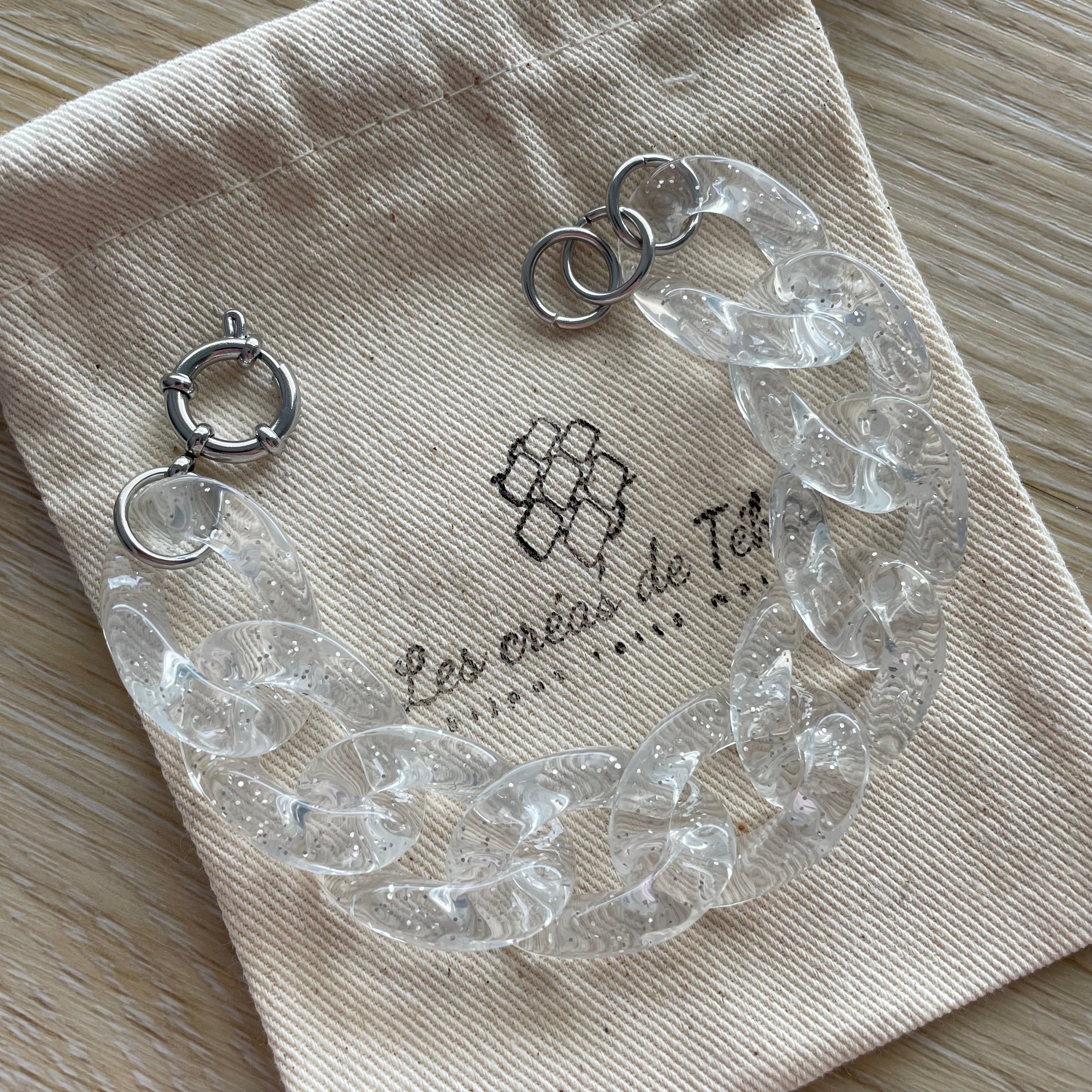 Bracelet tendance grosses mailles argenté ou doré modèle Ohéa