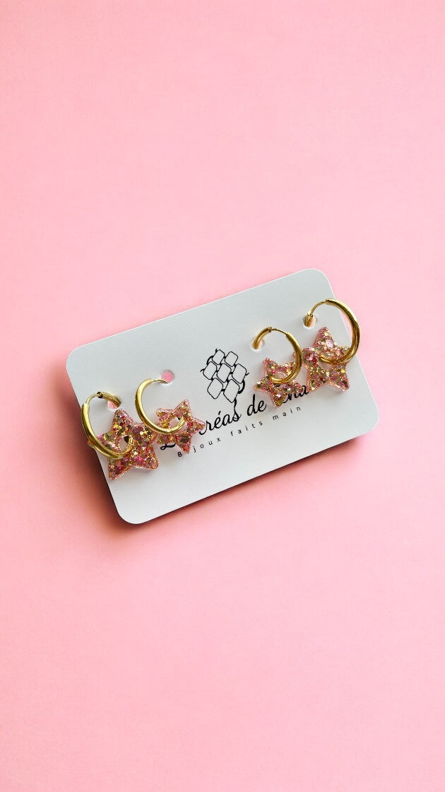 Box créoles avec breloque étoiles Matchy Matchy