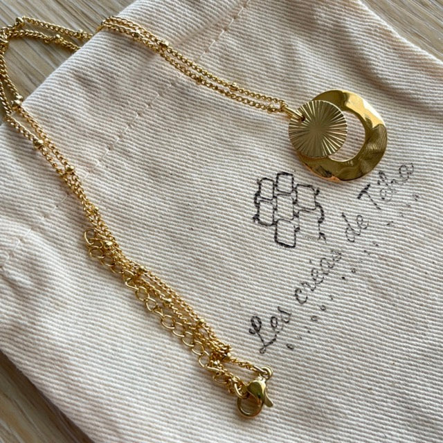 Collier en acier inoxydable  modèle Éclipse