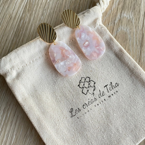 Boucles d’oreilles tendance  en  acier inoxydable modèle Māpura