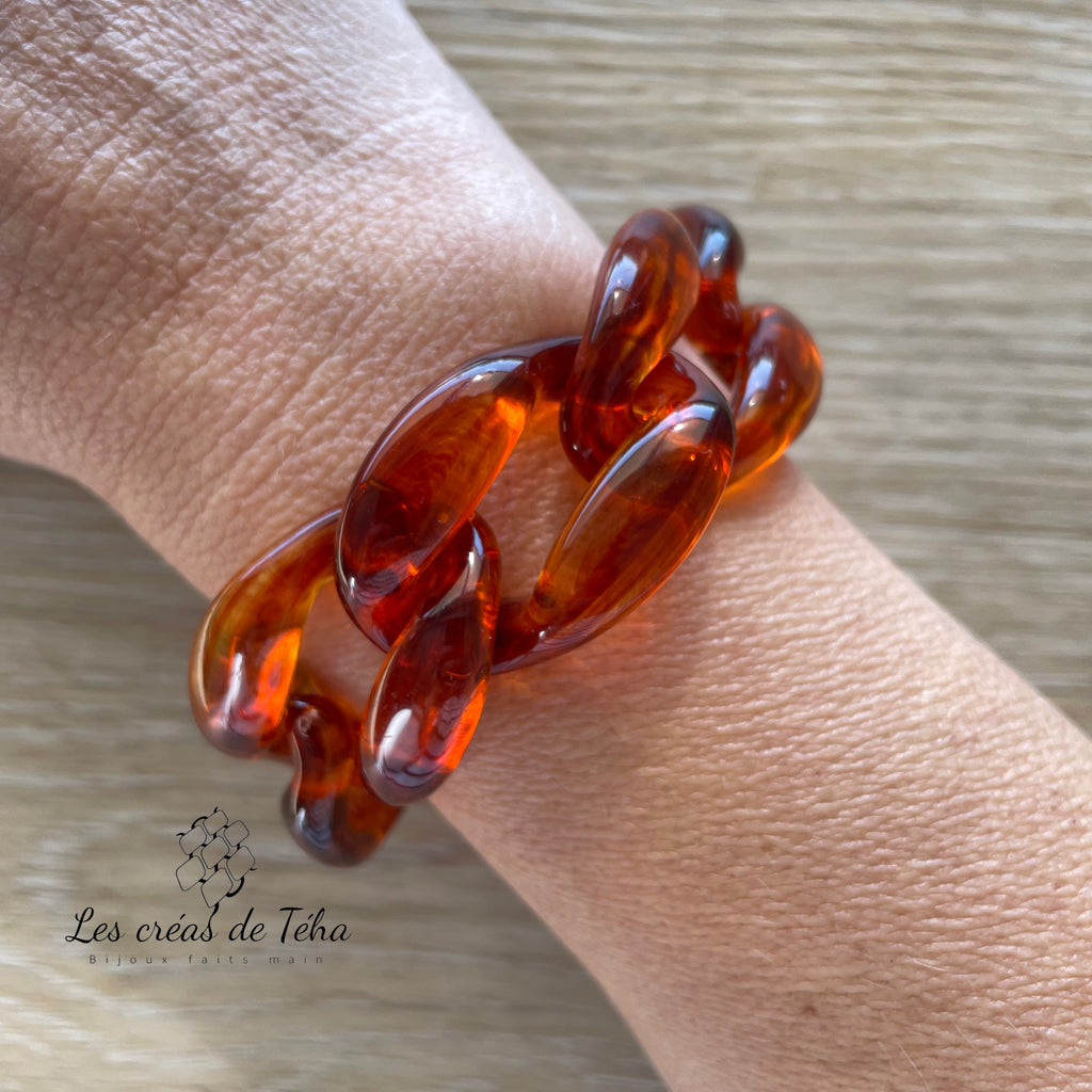 Bracelet tendance grosses mailles  modèle Ohéa