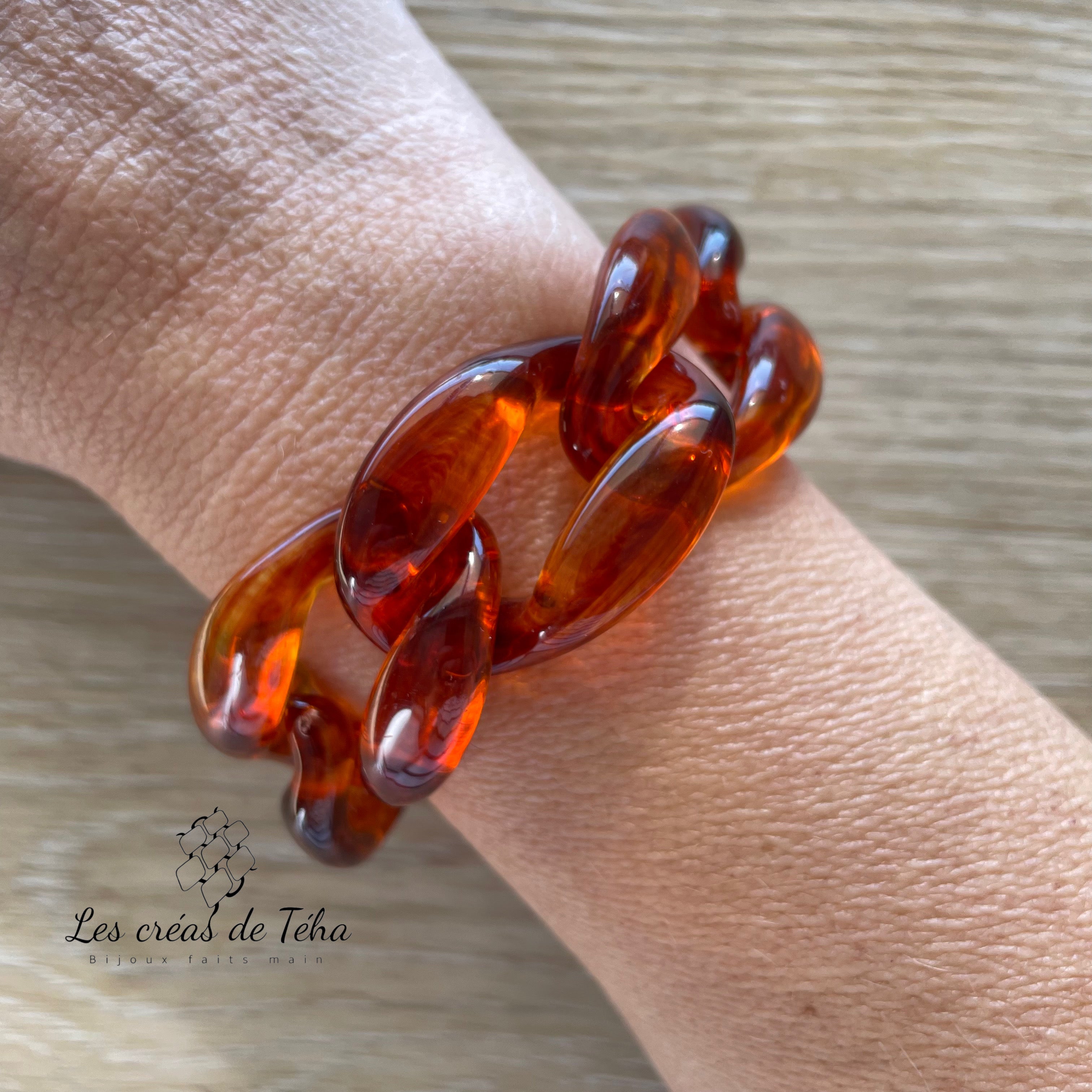 Bracelet tendance grosses mailles  modèle Ohéa